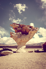 Image showing Arbol de Piedra in Siloli desert, sud Lipez reserva, Bolivia