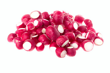 Image showing Pile of radish isolated on white background