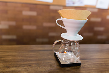 Image showing Hand drip coffee