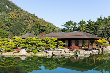 Image showing Kokoen Garden in Himeji of Japan