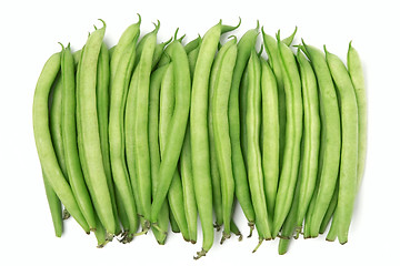 Image showing Green beans on white background