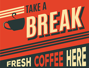 Image showing advertising coffee retro poster