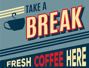 Image showing advertising coffee retro poster