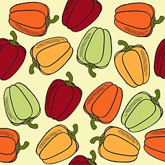 Image showing seamless pattern with peppers