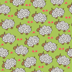 Image showing seamless pattern with sheep