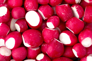 Image showing Background made of radish