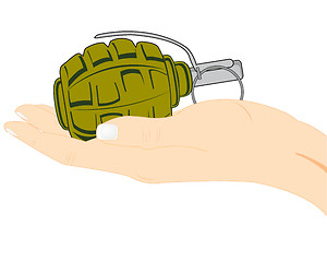 Image showing Grenade in hand