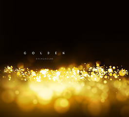 Image showing Gold background with bokeh