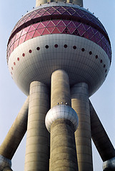 Image showing Oriental pearl tower close-up