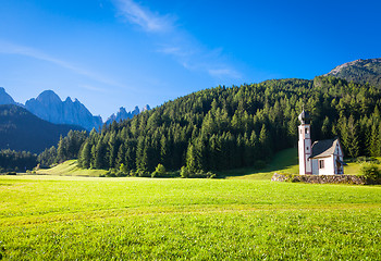 Image showing The Church of San Giovanni in Dolomiti Region - italy