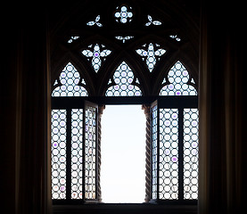 Image showing Medieval window silhouette