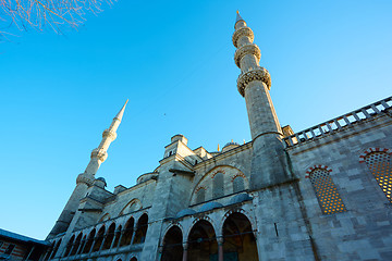 Image showing View of the Blue Mosque, Sultanahmet Camii, in Istanbul, Turkey