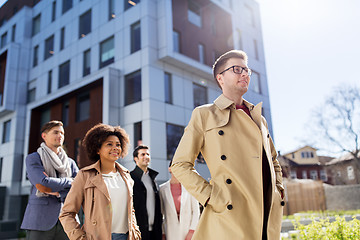 Image showing international group of people on city street