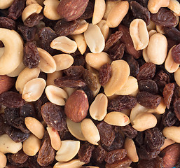 Image showing Close-up top view mix different of nuts