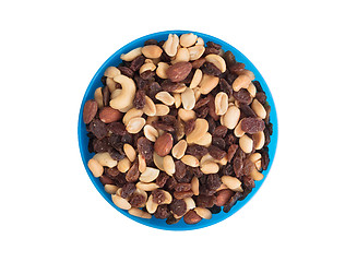 Image showing Close-up top view mix different of nuts