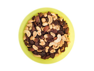 Image showing Close-up top view mix different of nuts