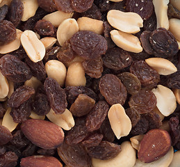 Image showing Close-up top view mix different of nuts