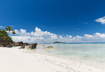 Image showing island beach in indian ocean on seychelles