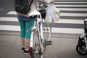 Image showing Crossing with Bike