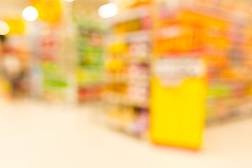 Image showing Blur view of supermarket