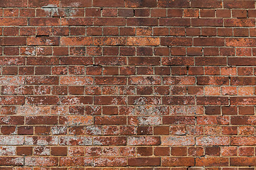 Image showing Vintage red brick wall