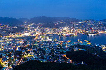 Image showing Night Shot of Nagasaki City