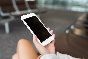 Image showing Woman using cellphone