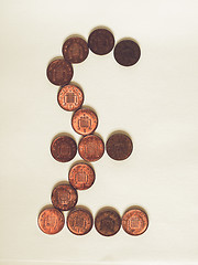 Image showing Vintage Pound sign