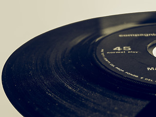Image showing Vintage looking Vinyl record