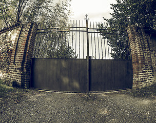 Image showing Vintage looking Old gate