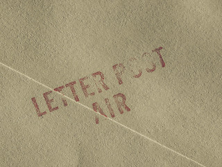 Image showing Vintage looking Letter post air