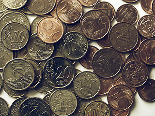 Image showing Vintage Euro coins