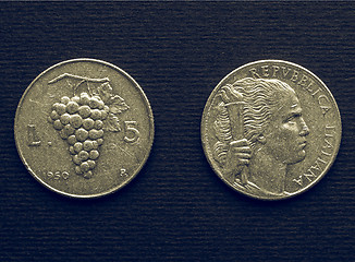 Image showing Vintage Italian coin