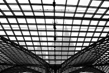 Image showing Cologne cathedral through transparent roof