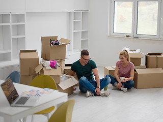 Image showing young couple in new house