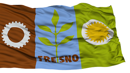 Image showing Isolated Fresno City Flag, United States of America