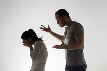 Image showing angry couple having argument