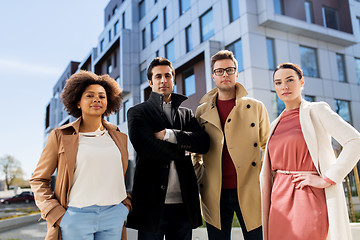 Image showing international group of people on city street