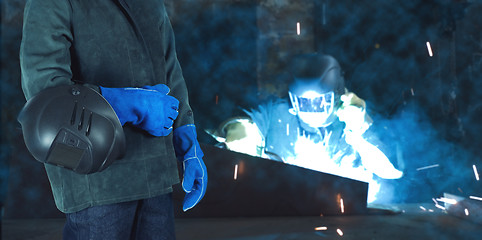 Image showing Welder in the factory