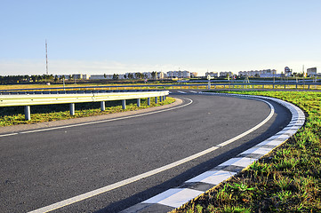 Image showing Road without cars and clouds