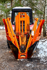 Image showing Technique, special machine for transplanting large trees