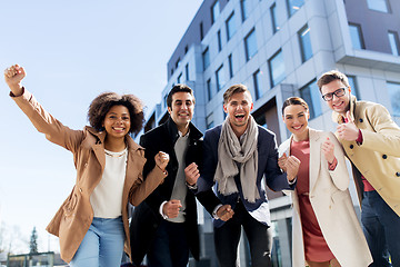 Image showing international group of people on city street