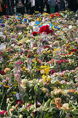 Image showing STOCKHOLM, SWEDEN - April 09, 2017:Floral Tributes in Stockholm,