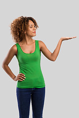 Image showing Woman showing something 