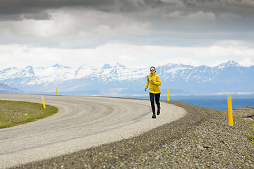 Image showing Winter running