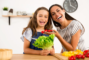 Image showing Having fun in the kitchen