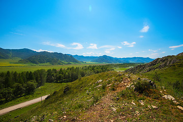 Image showing Rural road in mountains