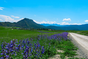 Image showing Rural road in mountains