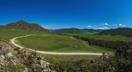 Image showing Rural road in mountains