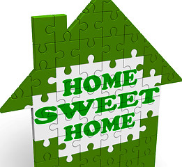 Image showing Home Sweet Home Shows Welcome Friendly Invitation